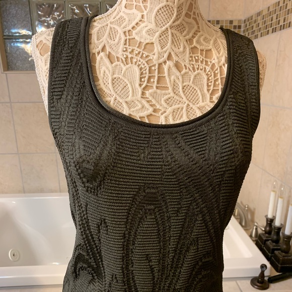 Armani Collezioni Tops - Armani Collezioni Textured Black Tank Top